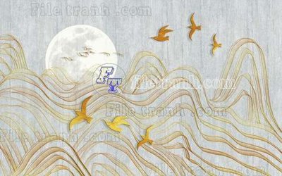 File in ấn cao cấp File gốc in tranh tổng hợp tường nền K40284 (file gốc)