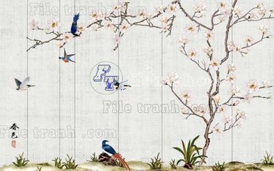 File in mica File gốc in tranh tổng hợp tường nền K40296 (bản gốc) sắc sảo