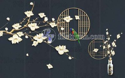 Ảnh mô tả file gốc in mica File gốc in tranh tổng hợp tường nền K40326