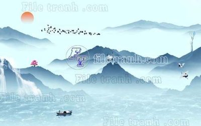 File PSD File gốc in tranh tổng hợp tường nền K40333 (gốc) nhiều lớp (multi-layer)