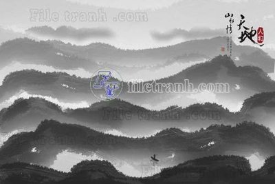 Download file gốc File gốc in tranh tổng hợp tường nền K40359 (in mica) 3D