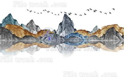 File PSD in ấn File gốc in tranh tổng hợp tường nền K40383 (chất lượng cao)