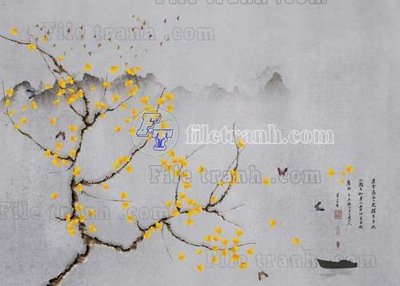 File gốc File gốc in tranh tổng hợp tường nền K40399 (in lụa) tranh phong thủy