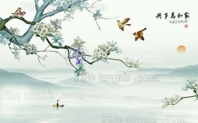 File gốc File gốc in tranh tổng hợp tường nền K40407 (cho in ấn) độc quyền