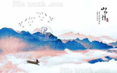 File in ấn File gốc in tranh tổng hợp tường nền K40445 (bản gốc) chất lượng cao