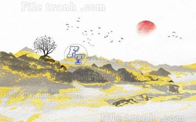 File in ấn File gốc in tranh tổng hợp tường nền K40457 (bản gốc) sắc nét