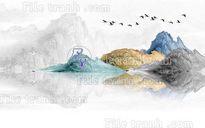 File gốc File gốc in tranh tổng hợp tường nền K40466 (in tráng gương) ốp tường