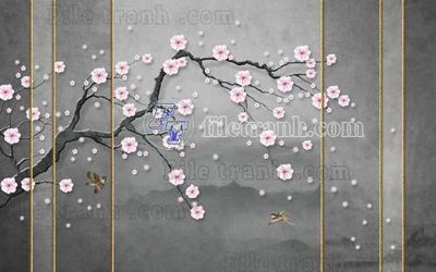 File tranh File gốc in tranh tổng hợp tường nền K40490 (bản gốc) in lụa 5D