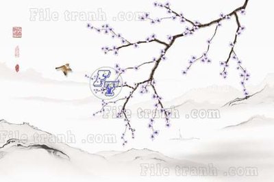 File gốc File gốc in tranh tổng hợp tường nền K40510 (in mica) trang trí