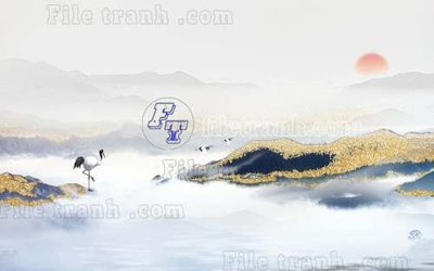 File tranh File gốc in tranh tổng hợp tường nền K40512 (gốc) chủ đề thành phố