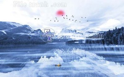 Download file gốc File gốc in tranh tổng hợp tường nền K40565 (in lụa) nghệ thuật