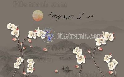 Chi tiết file gốc File gốc in tranh tổng hợp tường nền K40566 (cho in tráng gương)