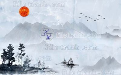 File in ấn File gốc in tranh tổng hợp tường nền K40583 (bản gốc) từ file gốc