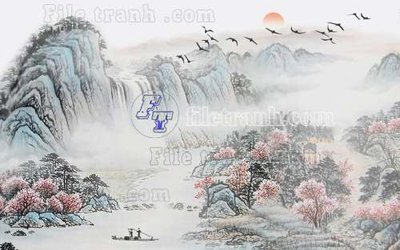 File tranh trang trí File gốc in tranh tổng hợp tường nền K40623 (file gốc)