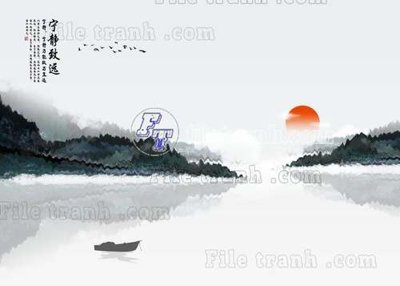 Download file gốc File gốc in tranh tổng hợp tường nền K40636 (in lụa) tranh 3D