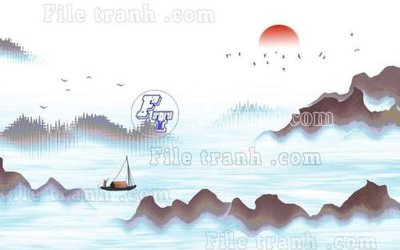 File in lụa File gốc in tranh tổng hợp tường nền K40639 (phong cảnh) File gốc in tranh tổng hợp tường nền K40639