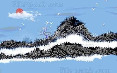 File gốc File gốc in tranh tổng hợp tường nền K40672 (in mica) trang trí