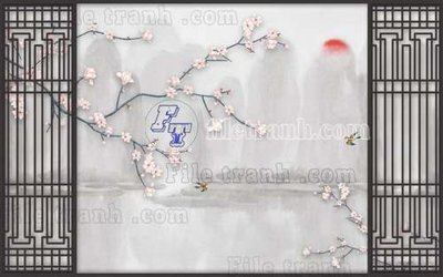 Tải file gốc File gốc in tranh tổng hợp tường nền K40729 (in khổ lớn) không mờ