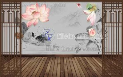 File gốc File gốc in tranh tổng hợp tường nền K40789 (in mica) trang trí