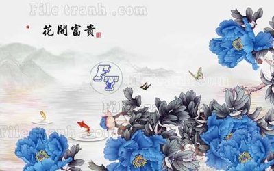 File in trần File gốc in tranh tổng hợp tường nền K40843 (bản gốc) đại dương