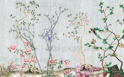 File gốc in ấn File gốc in tranh tổng hợp tường nền K40870 chuẩn màu CMYK