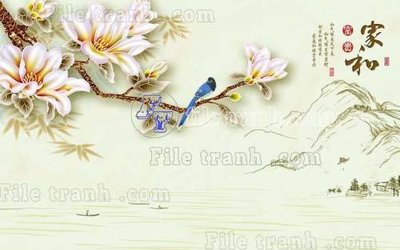 File in trần File gốc in tranh tổng hợp tường nền K40909 (bản gốc) hoa văn