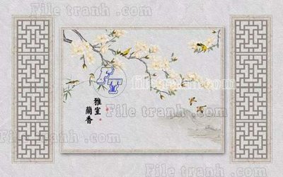 Ảnh gốc File gốc in tranh tổng hợp tường nền K40931 (nét căng) in mica