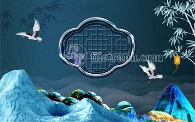 File PSD File gốc in tranh tổng hợp tường nền K41001 (chất lượng in ấn)