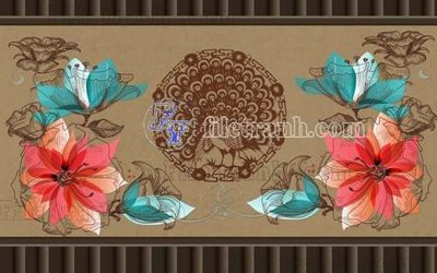 File tranh gốc File gốc in tranh tổng hợp tường nền K41058 (bản quyền) độc đáo