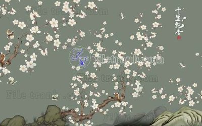 File in mica File gốc in tranh tổng hợp tường nền K41200 (bản gốc) sắc sảo