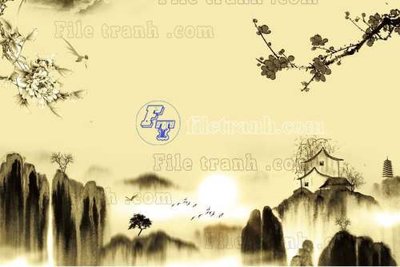 File tranh ảnh gốc File gốc in tranh tổng hợp tường nền K41235 dùng cho in khổ lớn