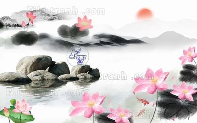 File in trần File gốc in tranh tổng hợp tường nền K41334 (bản gốc) đại dương