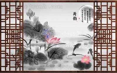 Download file gốc File gốc in tranh tổng hợp tường nền K41346 (in lụa) tranh 3D