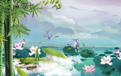 Download file gốc File gốc in tranh tổng hợp tường nền K41357 (in mica) trang trí