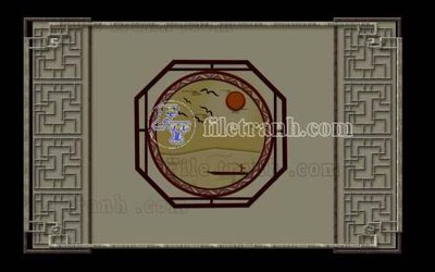 File gốc File gốc in tranh tổng hợp tường nền K41368 (in lụa) họa tiết 3D