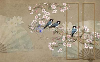 File tranh File gốc in tranh tổng hợp tường nền K41381 (gốc) in trên kính