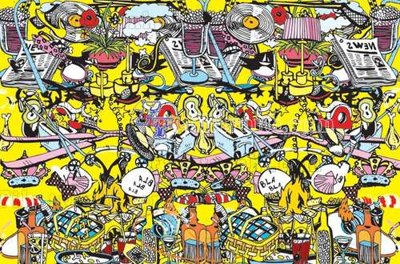 File tranh File gốc in tranh tổng hợp tường nền K43616 (bản gốc) treo phòng ăn