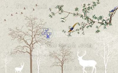 Tải file File gốc in tranh tổng hợp tường nền K44041 (PSD) cho in tranh 3D