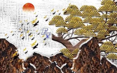 Tải file File gốc in tranh tổng hợp tường nền K44063 (ảnh gốc) file AI/EPS