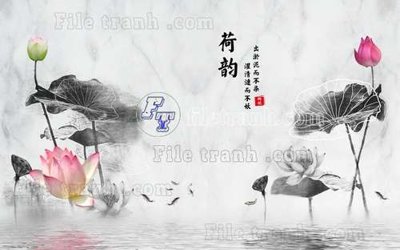 File gốc File gốc in tranh tổng hợp tường nền K44075 (in lụa) họa tiết 3D