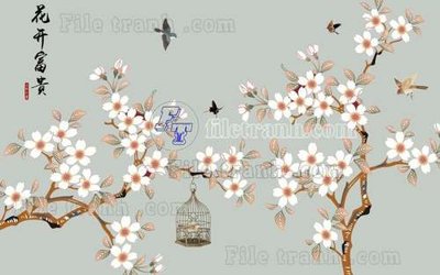 File tranh File gốc in tranh tổng hợp tường nền K44110 (file gốc) chuẩn màu in