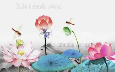 Tải file File gốc in tranh tổng hợp tường nền K44114 (gốc) làm tranh trang trí