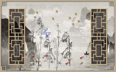 File in ấn File gốc in tranh tổng hợp tường nền K44118 (bản gốc) sắc nét