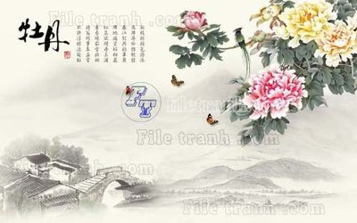 Tải file File gốc in tranh tổng hợp tường nền K44143 (PSD) cho in tranh kính