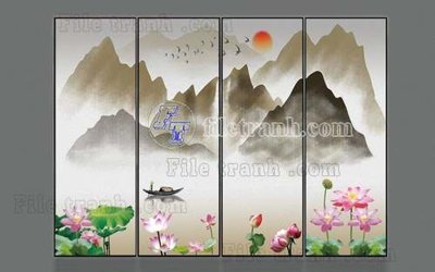 File in ấn File gốc in tranh tổng hợp tường nền K44145 (bản gốc) cao cấp