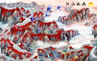 File tranh in trần 3D File gốc in tranh tổng hợp tường nền K44206 (ảnh gốc)