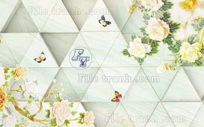 Hình ảnh file gốc in trần nhà File gốc in tranh tổng hợp tường nền K44263