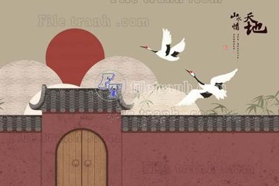 File gốc File gốc in tranh tổng hợp tường nền K44308 (in mica) làm bảng hiệu