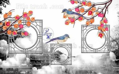 Ảnh gốc File gốc in tranh tổng hợp tường nền K44380 (siêu chi tiết) để in ấn