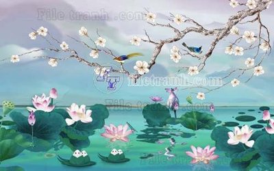 File PSD File gốc in tranh tổng hợp tường nền K44409 (bản gốc) dễ dàng edit